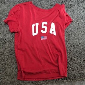 Brandy Melville red USA shirt